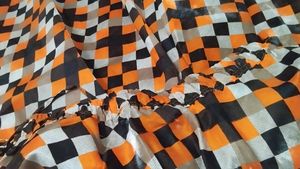 Orange and Black Checkered Skirt