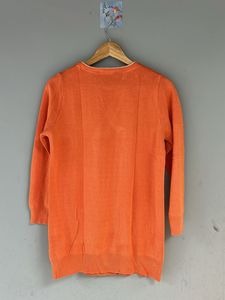 Chic Orange Knit Tunic Sweater