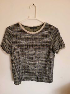 Zara Tweed Top