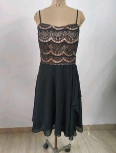 Elegant Black Lace Party Dress