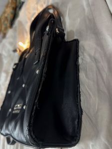 Guess Black Quilted Satchel Bag