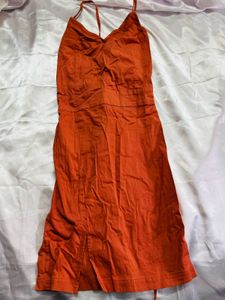 Orange Slip Dress