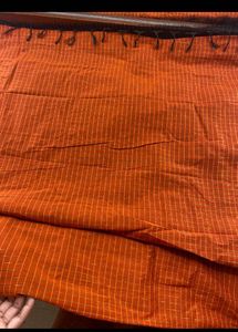 Cotton saree sungudi orange