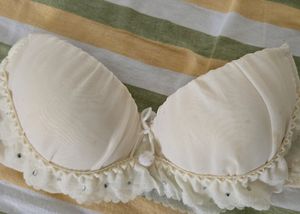 Ivory Ruffle Trim Bra
