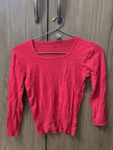 Red Knit Top