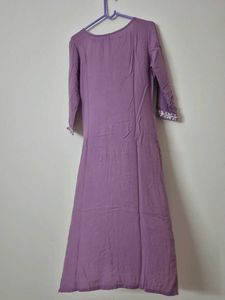Lavender Embroidered Kurti