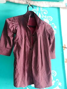 Kolar Half Sleeve Polka Dot Print Top