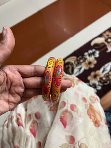 Handcrafted Wooden Bangles - Set of 2