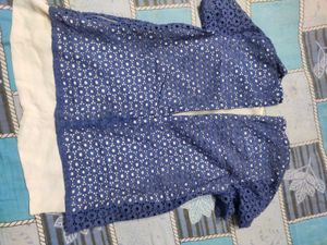 Blue Lace Jumpsuit