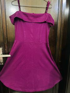 Purple Fit &amp; Flare Dress