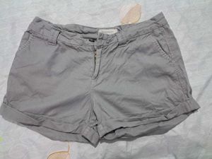 Grey Cotton Shorts
