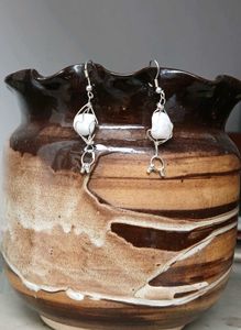 White Swirl Bead Jewelry Set