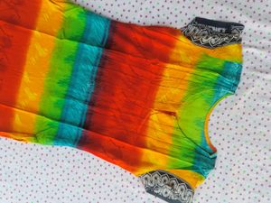 Rainbow Striped Kurti
