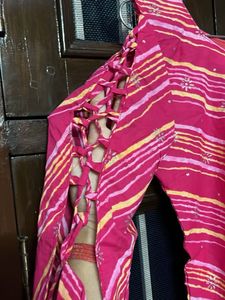 Pink Striped Kurta