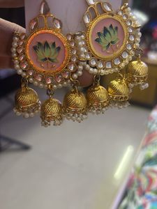 bright gold jhumka