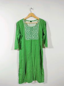 Green Striped Kurta (Women's)