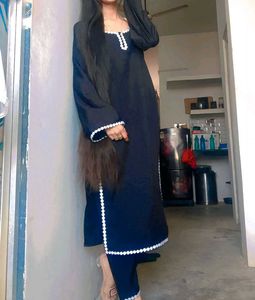 Black Pakistani Kurti Set
