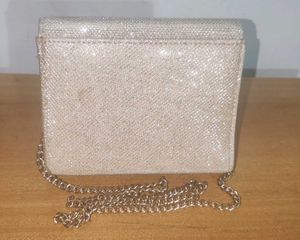 Dune London Gold Rhinestone Bag