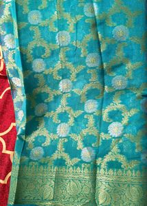 Sea Green Blue Saree