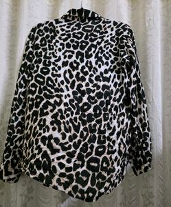 Cheetah Print Shirt -L  Motel Rocks
