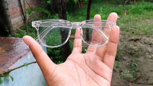 Clear Frame Glasses with Case