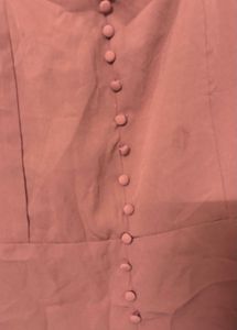 Elegant Peach Square Neck Top