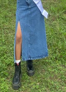 Denim Midi Skirt