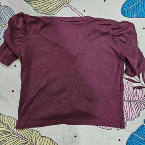 Burgundy Crop Top