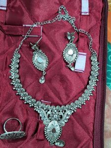 Oxidized Silver Jewelry Set