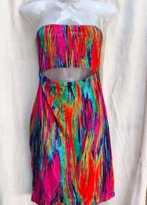 3281. Vibrant Cutout Bodycon Mini Dress