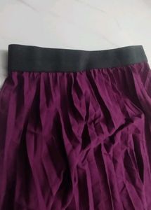 Purple Pleated Skirt