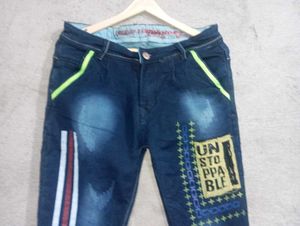 Stylish Graphic Print Jeans