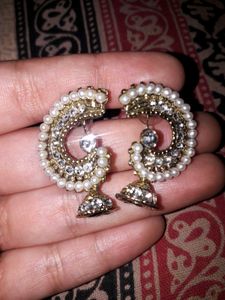 White Classic Earrings