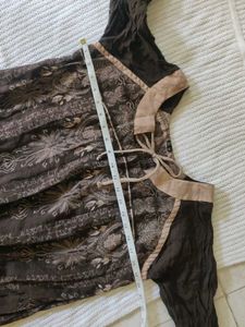 Brown Printed Dress