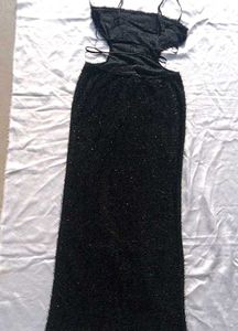 Brand New(Newme)Low Back Glitter Hollow Long Dress