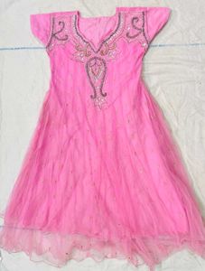 Pink Embroidered Dress