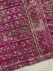 Pink Paisley Print Saree
