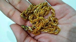 Gold Rope Chain Necklace
