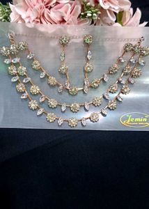 Ad Necklace Set With Small Earrings