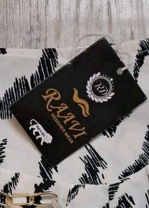 Zebra Print Top With Gold Chain Neck