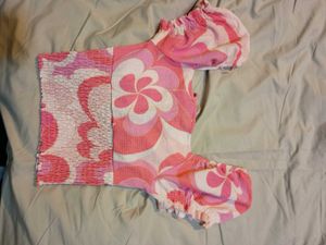Retro Pink Floral Crop Top