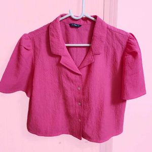 Zudio Pink Crop Top (M)