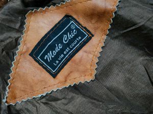 brown leather jacket pure