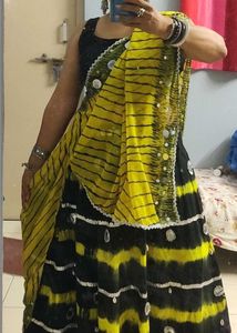 Mirror Embellished Lehenga Choli Dupatta Set