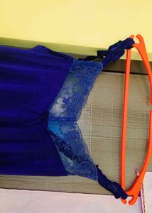 Blue Lace Trim Cami Night Dress