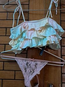 Combo Of Four Imported Fabric Bra N Panty