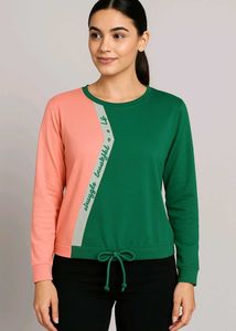 Colorblock Graphic Sweatshirt Top