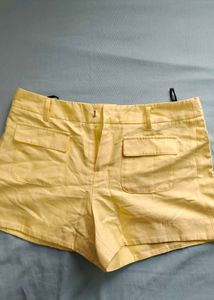 Yellow Casual Shorts