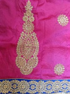 Pink Embroidered Dress Material