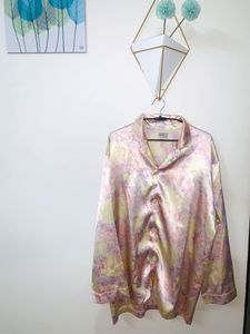 Korean Satin Floral Printed Shirt 👚